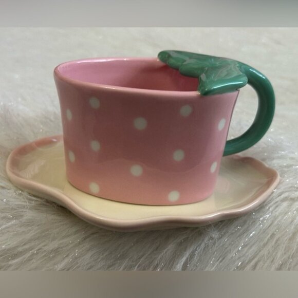 3 for $15! Strawberry Teacup & Saucer - Picture 4 of 4